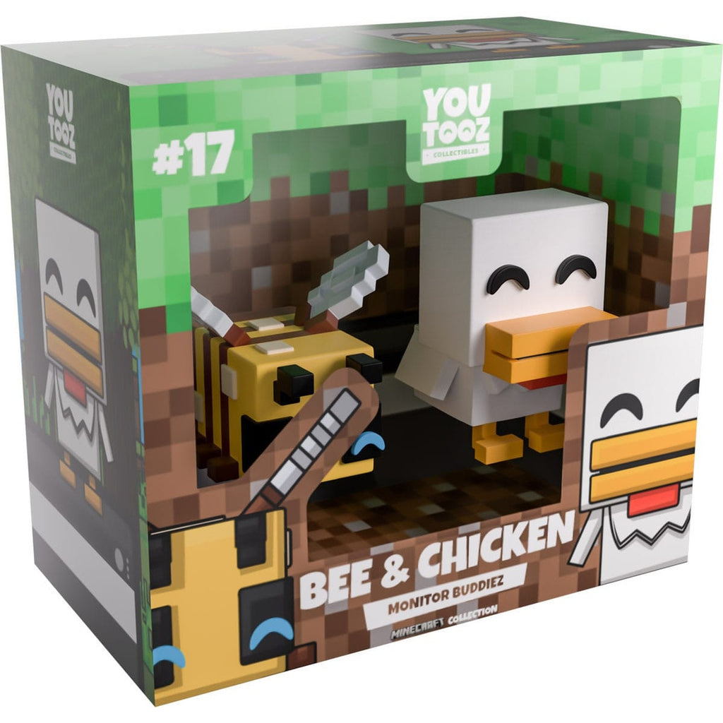 Produktbild Minecraft vinylfigurer Bee and Chicken Monitor Buddiez