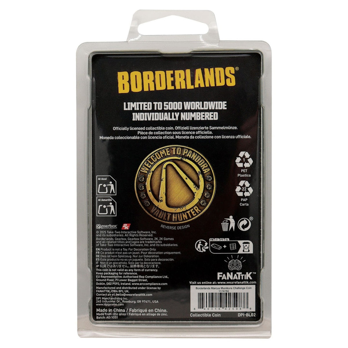 Produktbild Borderlands Samlarmynt Marcus Munitions Limited Edition