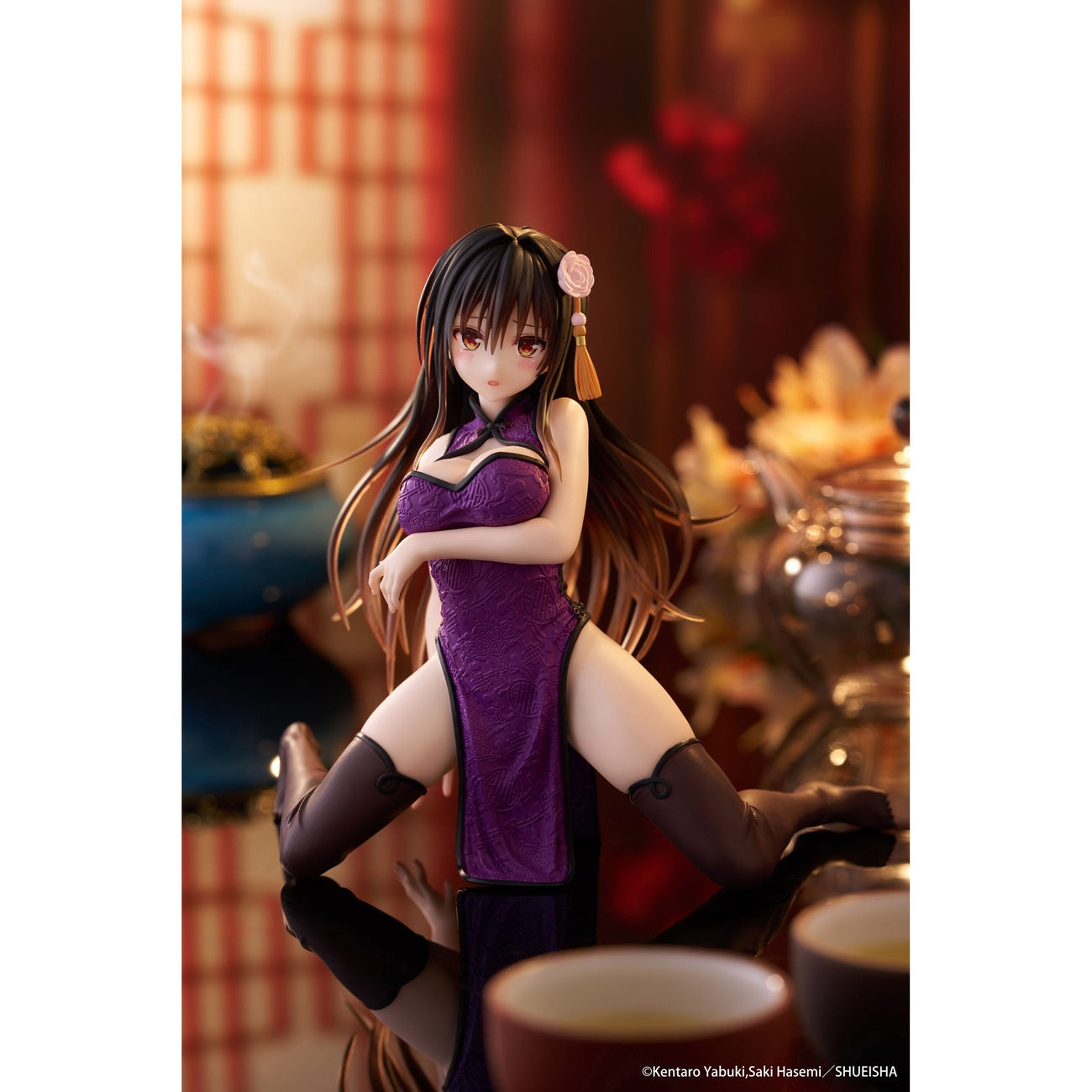 Produktbild To Love Ru Darkness Desktop Cute PVC-staty Yui Kotegawa (Chinese Dress Ver.) 13 cm