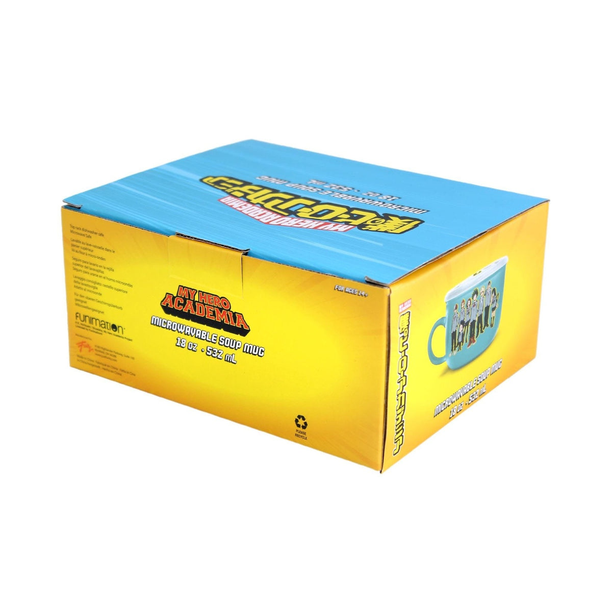 Produktbild My Hero Academia ramen-skål med lock och handtag UA 532 ml