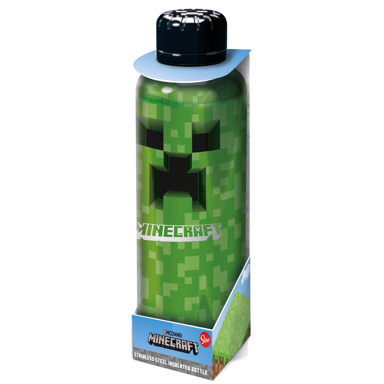 Produktbild Minecraft Vattenflaska i rostfritt stål Creeper