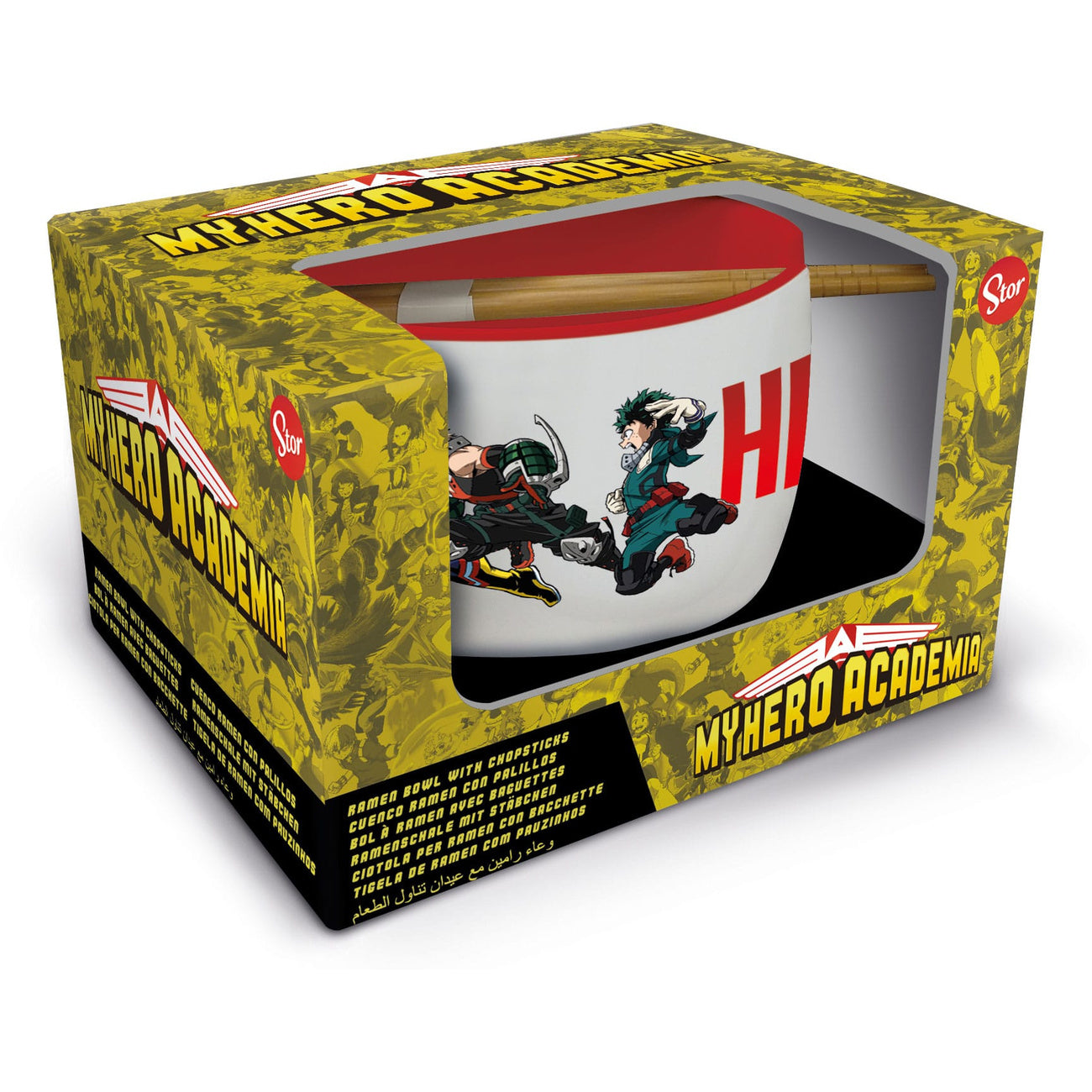 Produktbild My Hero Academia ramen-skål med ätpinnar Jump