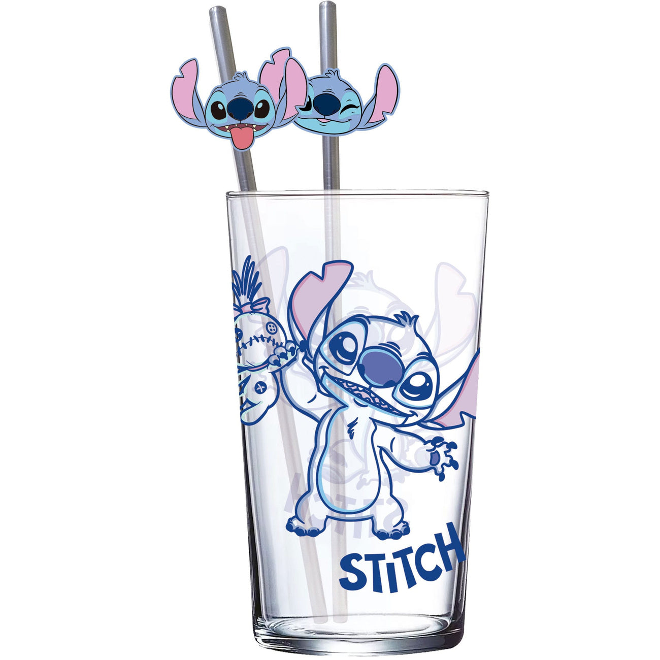 Produktbild Lilo & Stitch glas-tumbler med sugrör Stitch 485 ml