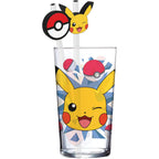 Produktbild Pokémon glas-tumbler med sugrör Pikachu 485 ml