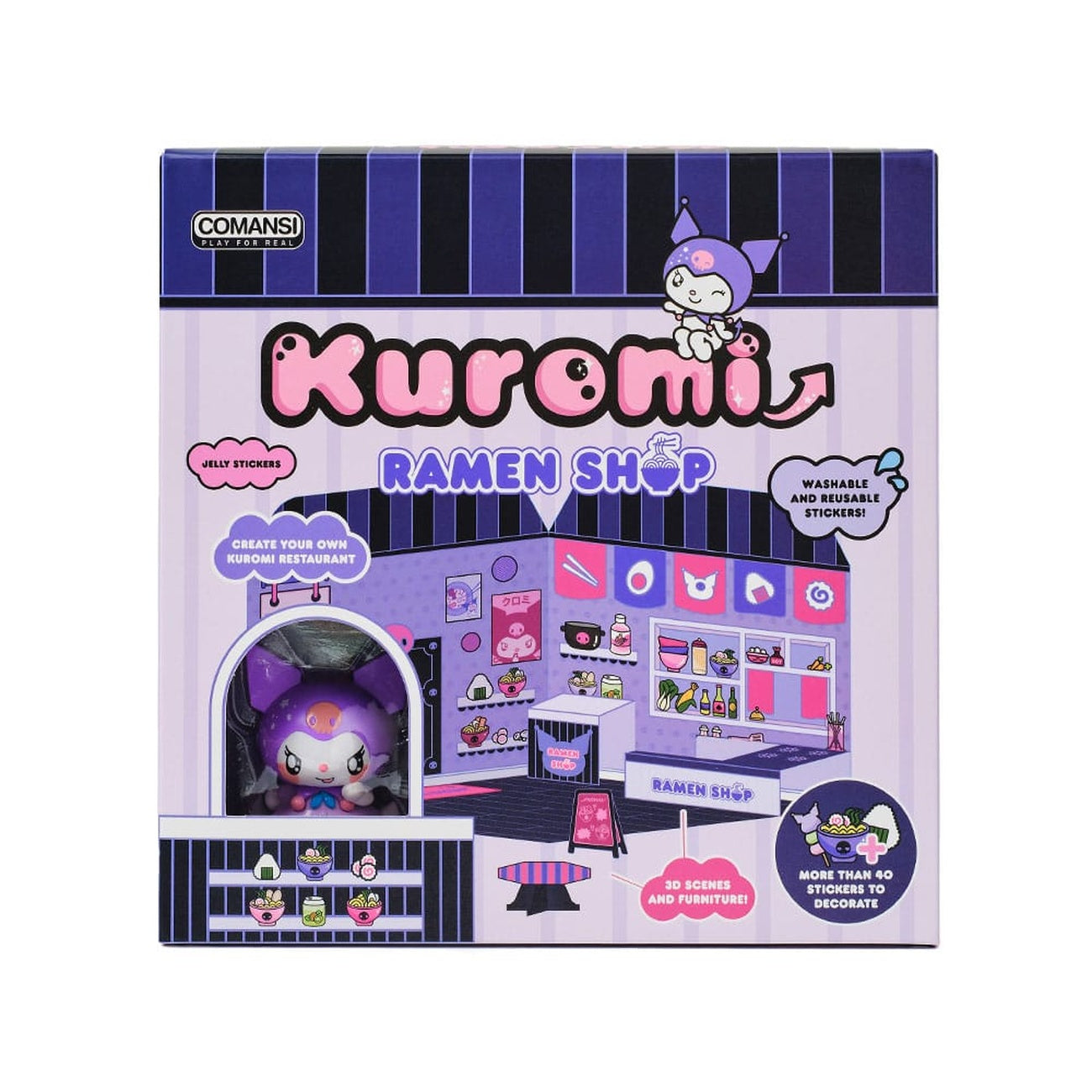 Produktbild Hello Kitty and Friends Minifigur Sticker House Kuromi Ramen Shop