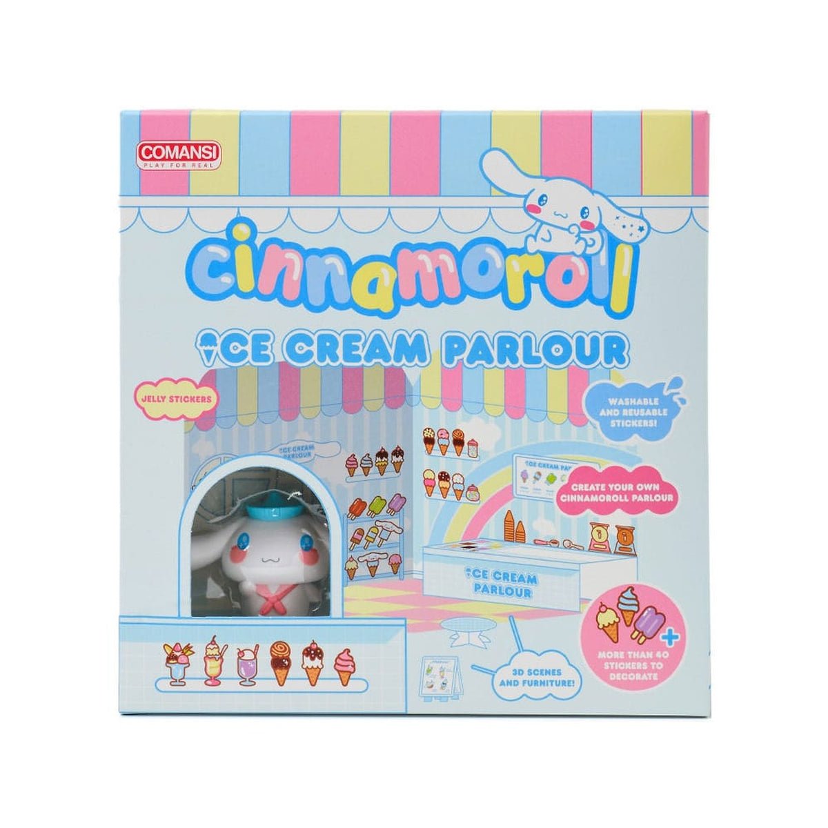 Produktbild Hello Kitty and Friends Minifigur Sticker House Cinnamoroll Ice Cream Parlour