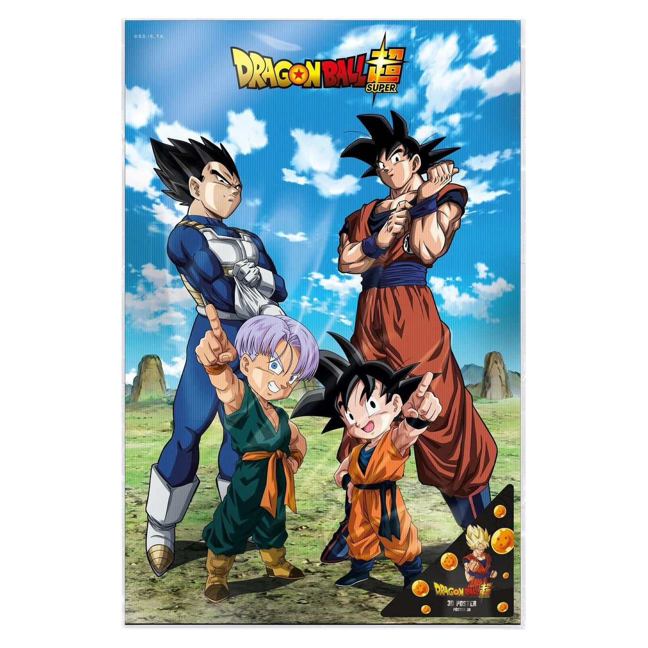 Produktbild Dragon Ball Super 3D‑poster Battle of Gods Goku Vegeta Familj 38 x 58 cm