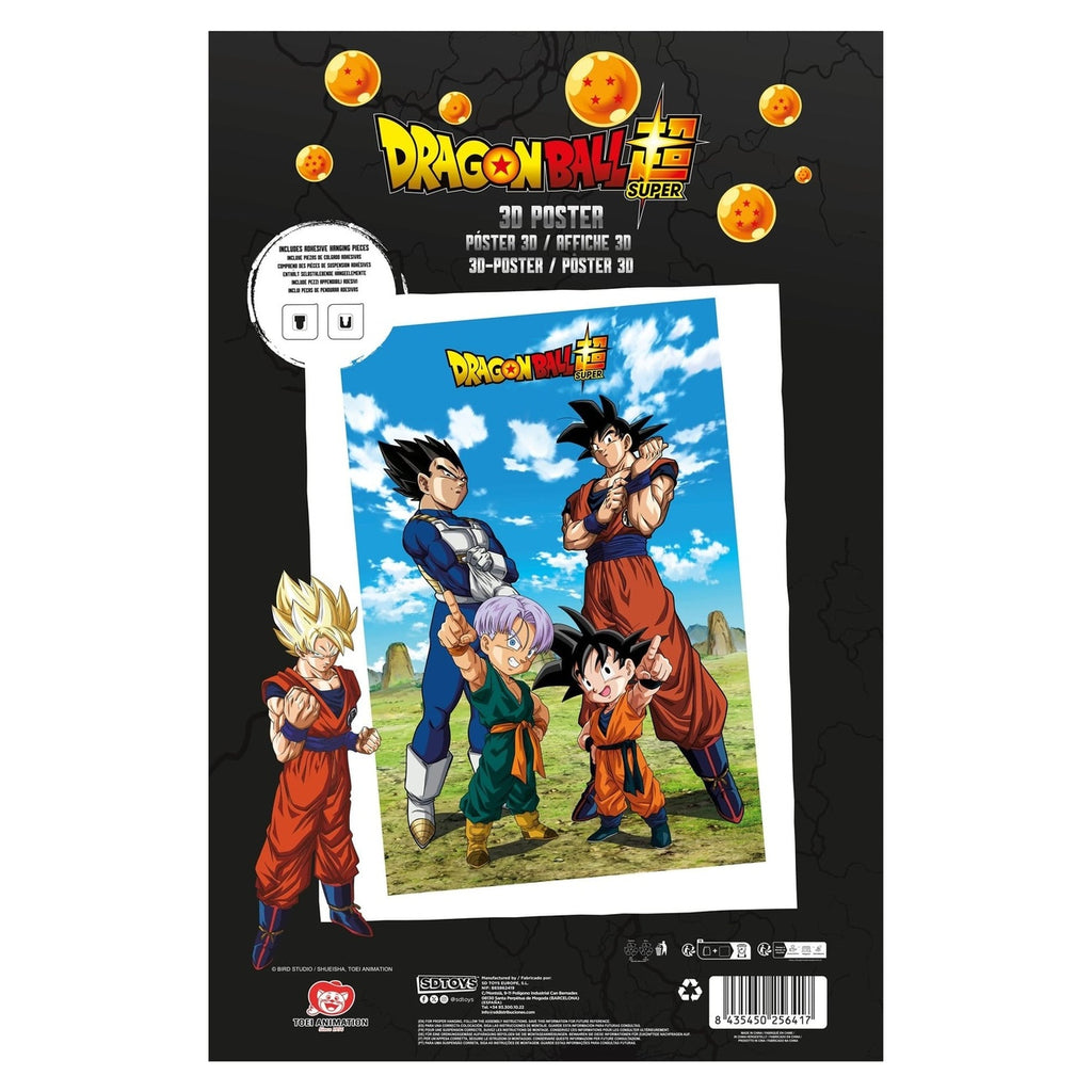 Produktbild Dragon Ball Super 3D‑poster Battle of Gods Goku Vegeta Familj 38 x 58 cm