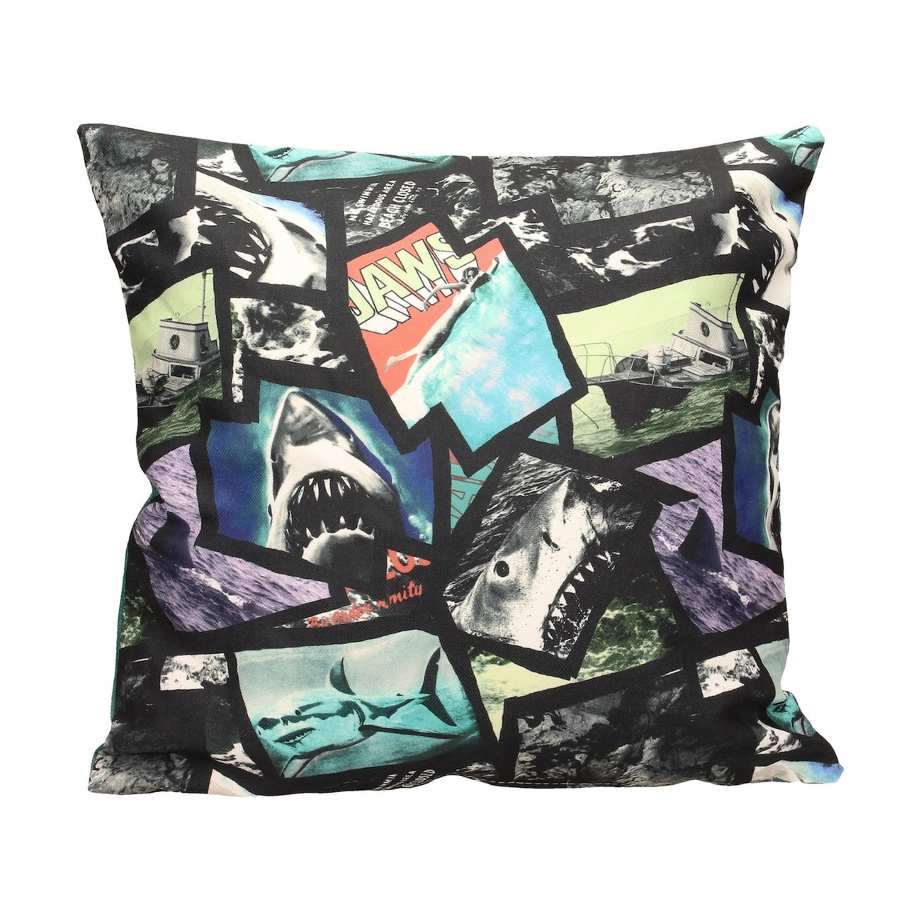 Produktbild Jaws Kudde Poster Collage 45 cm