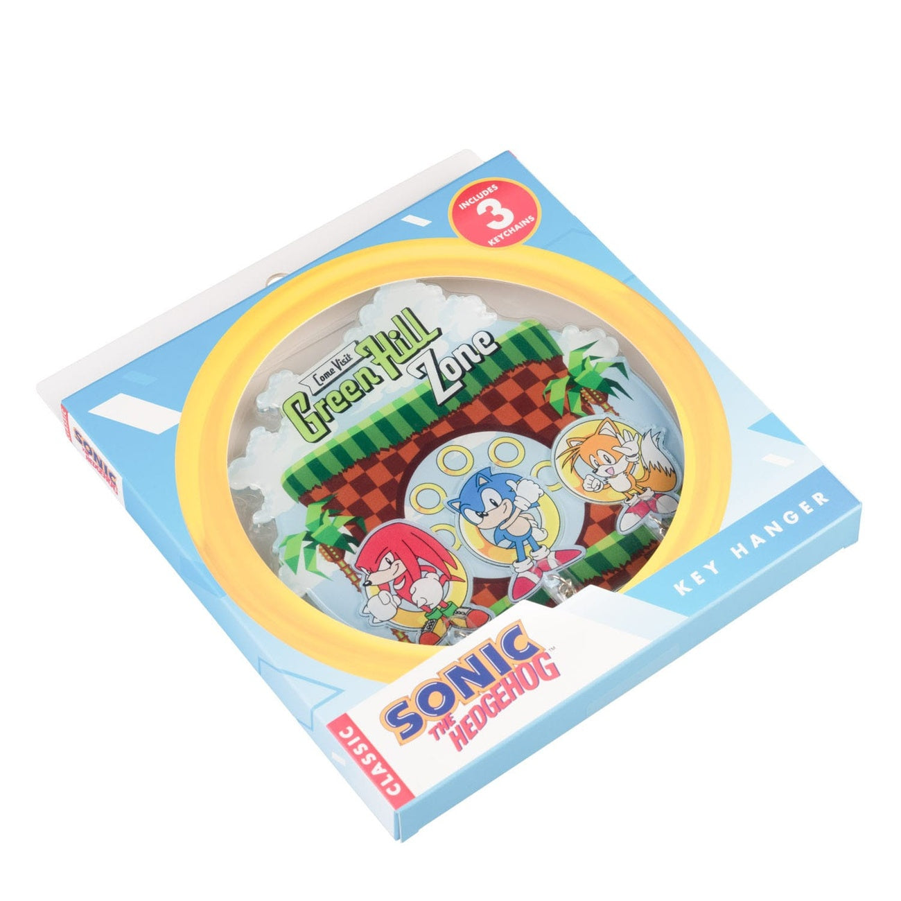 Produktbild Sonic the Hedgehog nyckelhållare inkl. 3 nyckelringar