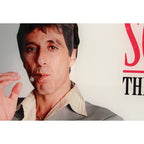 Produktbild Scarface Glasposter The World Is Yours (grå bakgrund) 60 x 30 cm