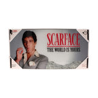 Produktbild Scarface Glasposter The World Is Yours (grå bakgrund) 60 x 30 cm