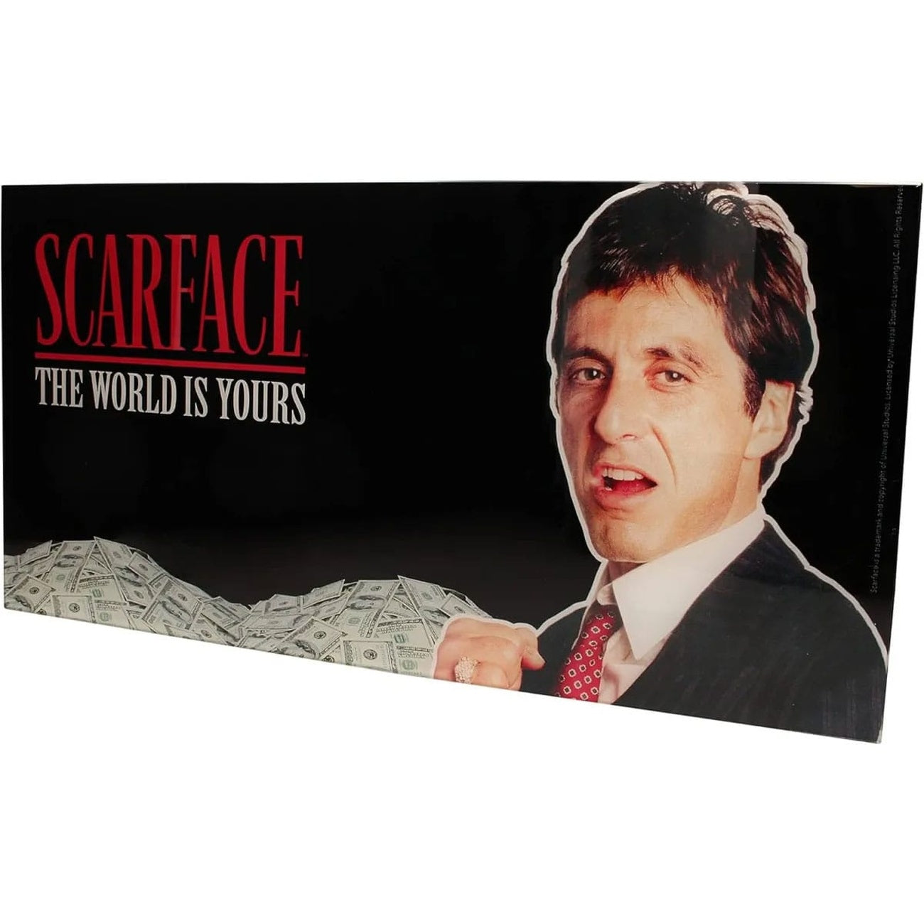 Produktbild Scarface glasposter The World Is Yours (svart bakgrund) 60 x 30 cm