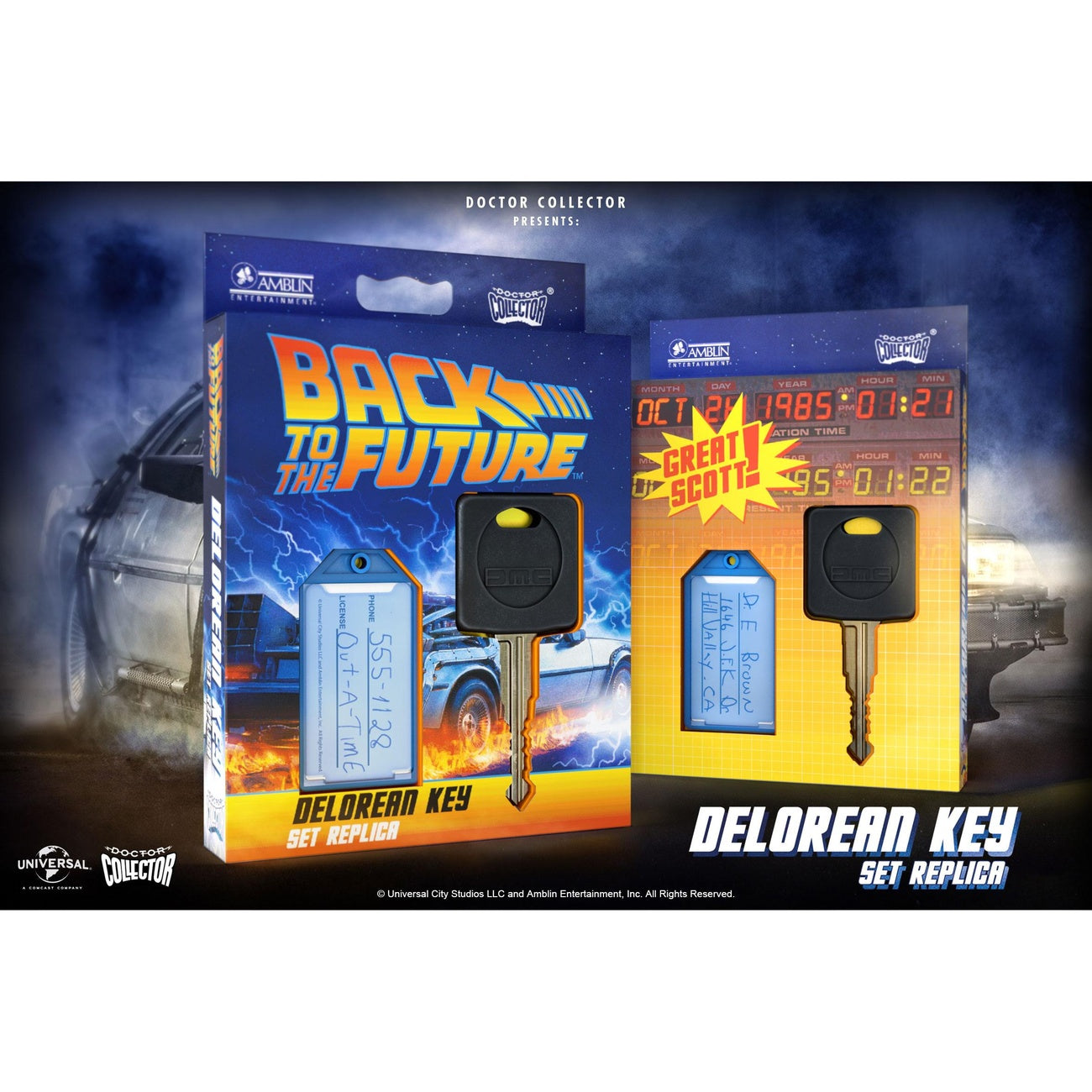 Produktbild Tillbaka till framtiden Replika 1:1 DeLorean Bilnyckel