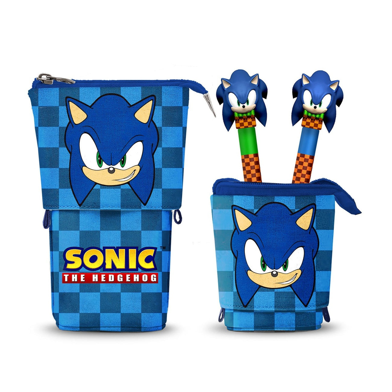 Produktbild Sonic The Hedgehog - Pop-Up pennskrin med 2 raderbara gelpennor
