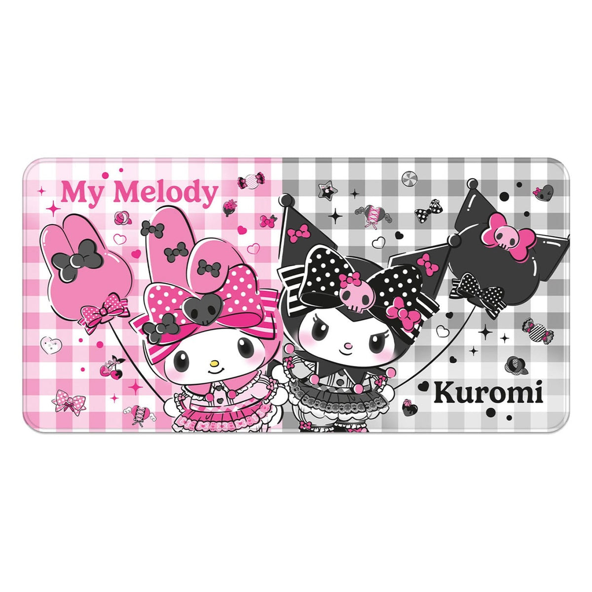 Produktbild Sanrio Pink Black Party Series XXL Musmatta My Melody & Kuromi