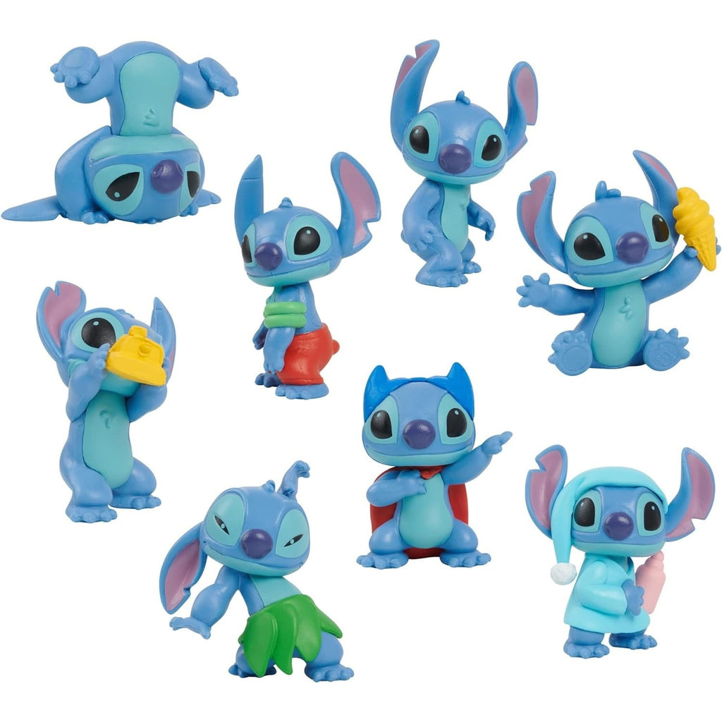 Produktbild Lilo & Stitch Minifigurer 8-pack Stitch Collectible Figure Set 7 cm