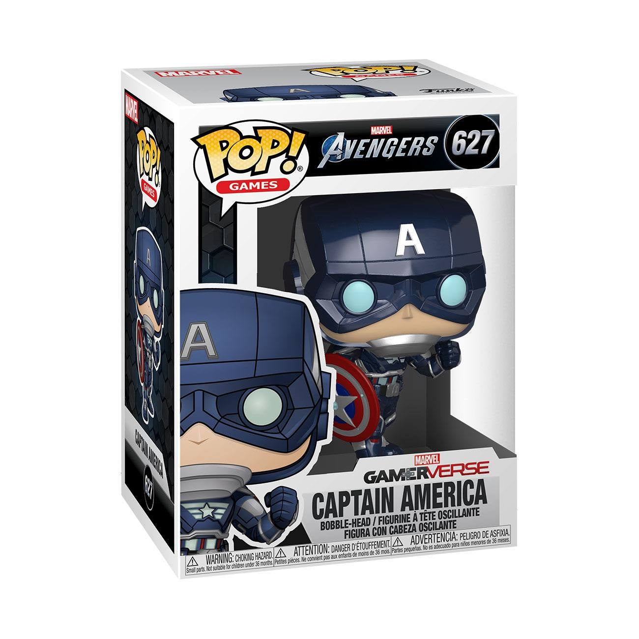 Produktbild Marvel's Avengers (tv‑spel 2020) POP! Marvel vinylfigur Captain America 9 cm