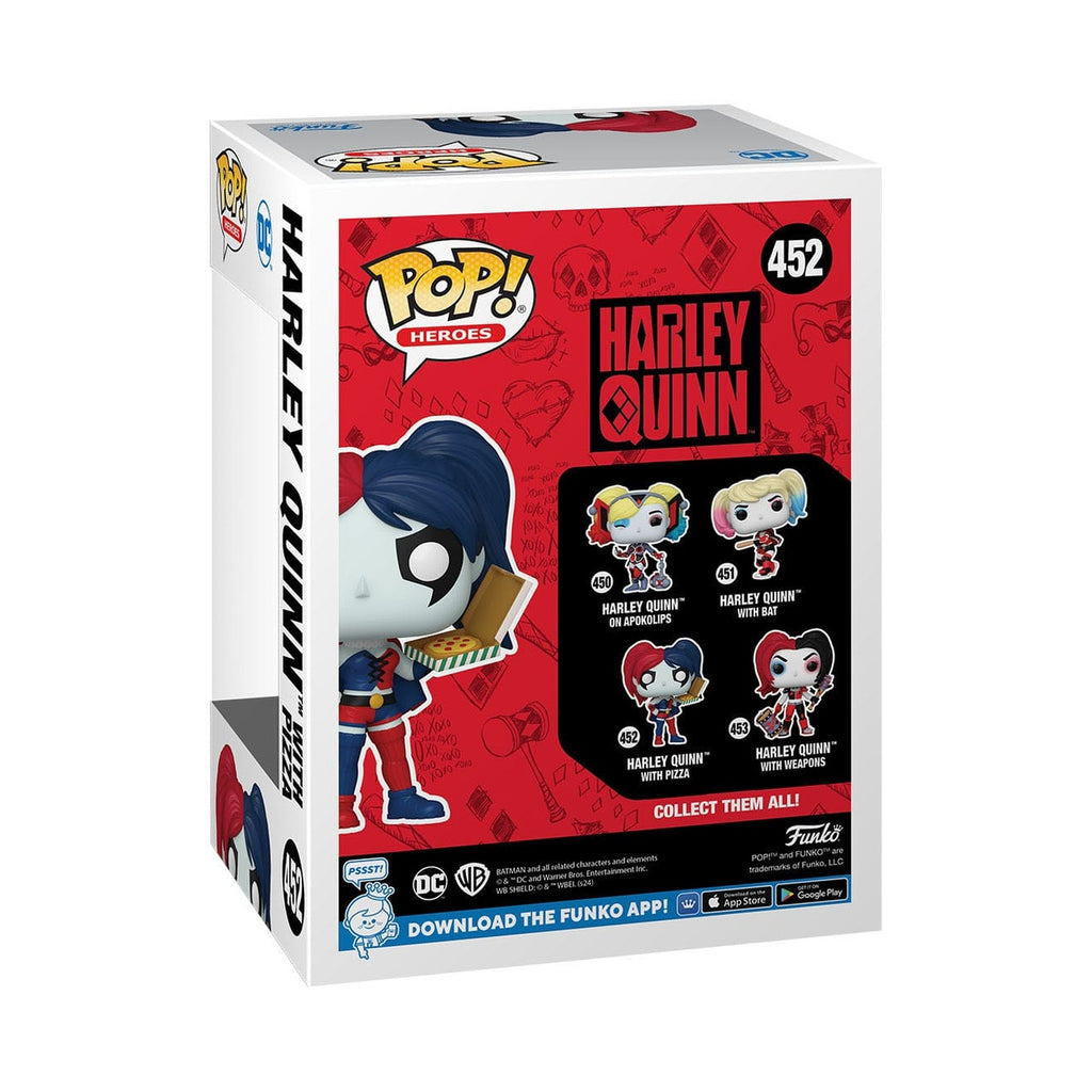 Produktbild DC Comics: Harley Quinn Takeover POP! Heroes vinylfigur Harley with Pizza 9 cm