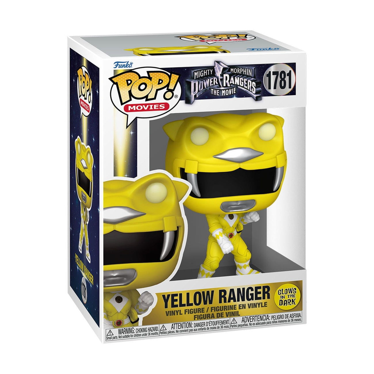 Produktbild Power Rangers – Filmen POP! Movies Vinylfigur Yellow Ranger (GITD) 9 cm