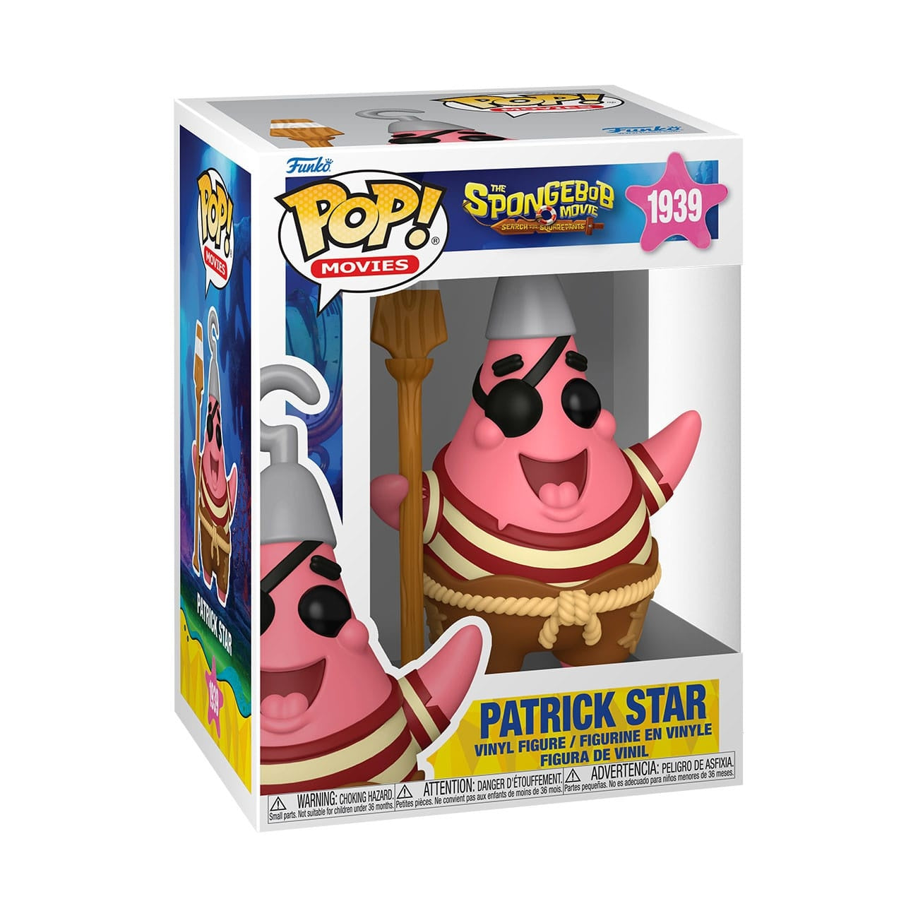 Produktbild SvampBob Fyrkant POP! Vinylfigur Patrick Star (Pirate) 9 cm
