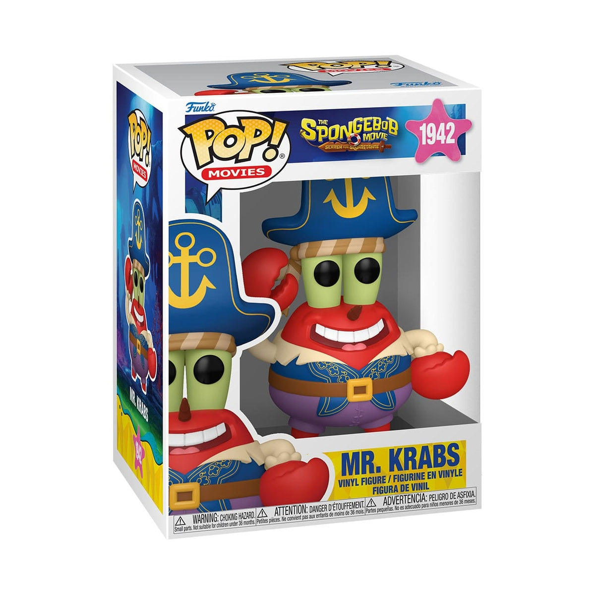 Produktbild SpongeBob Fyrkant POP! Vinyl-Figur Mr. Krabs (Pirat) 9 cm