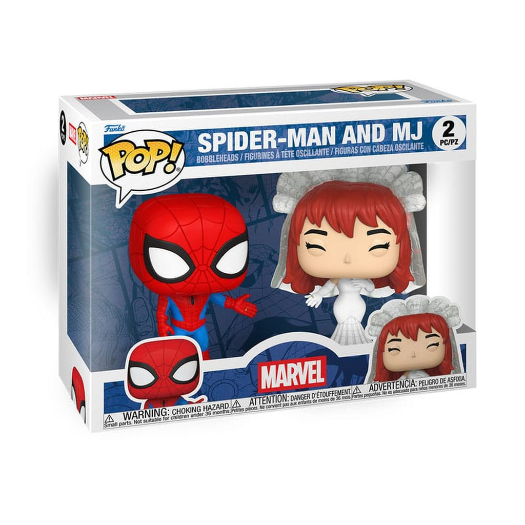 Produktbild Marvel POP! Vinyl Figurer 2-pack Superhero Couples – SM & MJ 9 cm