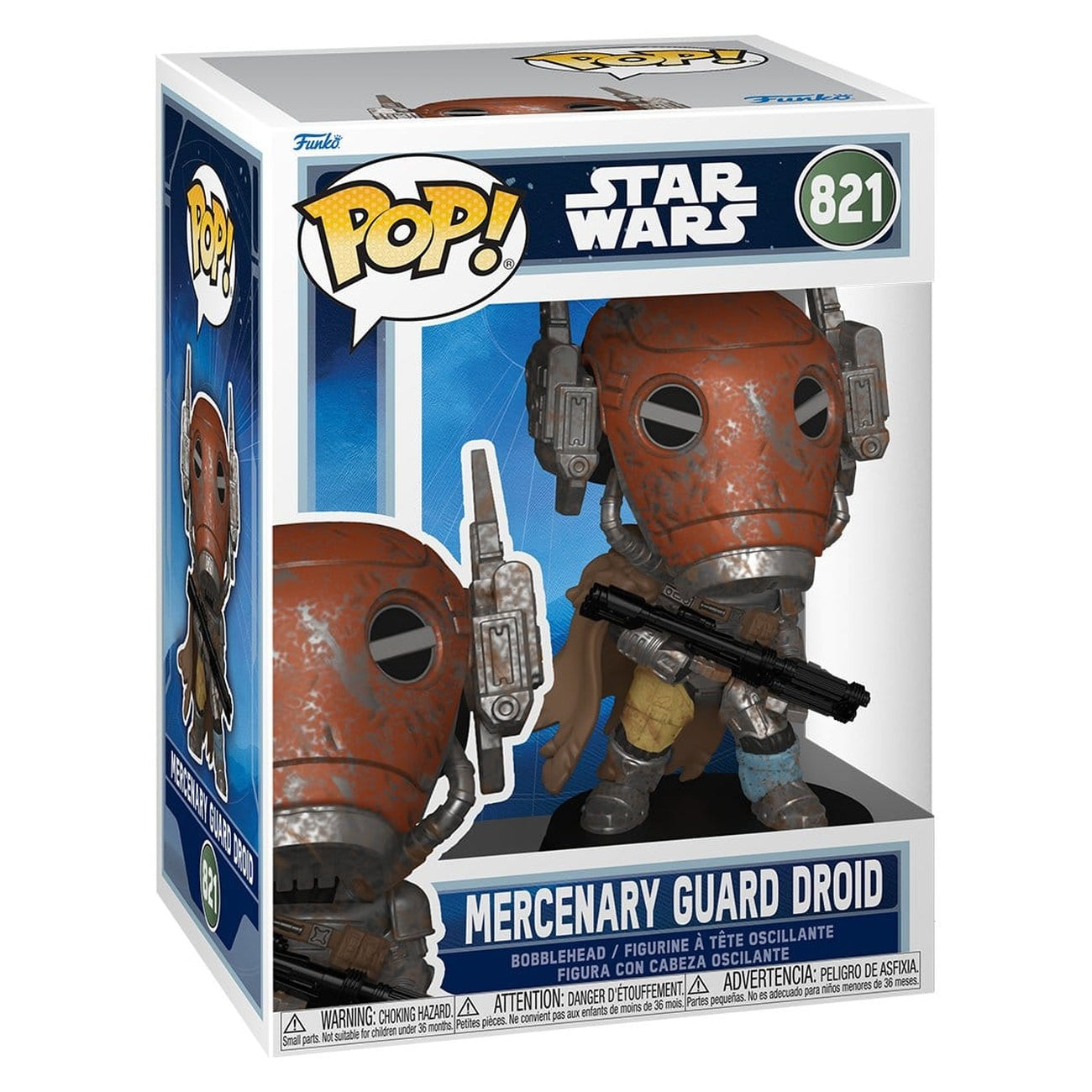 Produktbild Star Wars: The Mandalorian and Grogu POP! Vinyl bobblehead-figur Mercenary Guard Droid 9 cm