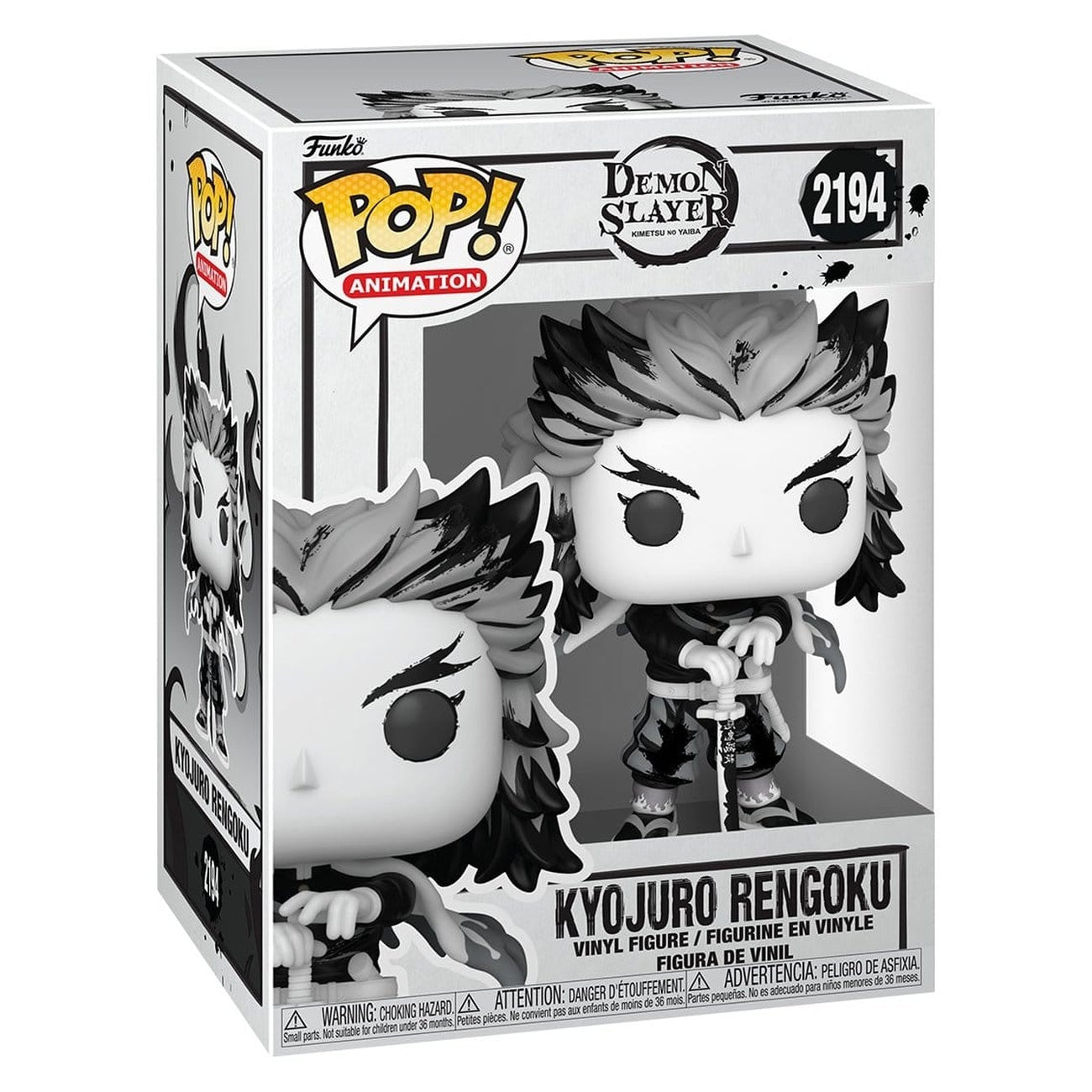 Produktbild Demon Slayer: Kimetsu no Yaiba POP! Animation vinylfigur Rengoku (Sumi-Ink) 9 cm