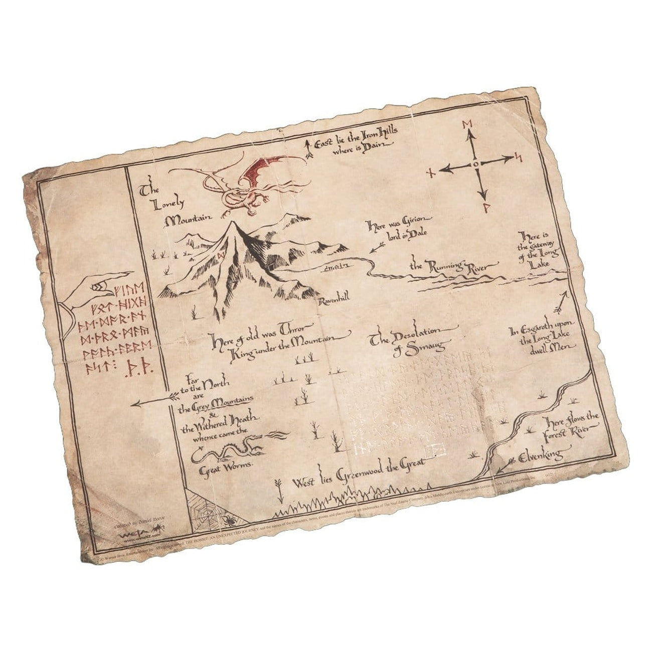 Produktbild Hobbiten konsttryck Thorin's Map 40 x 30 cm