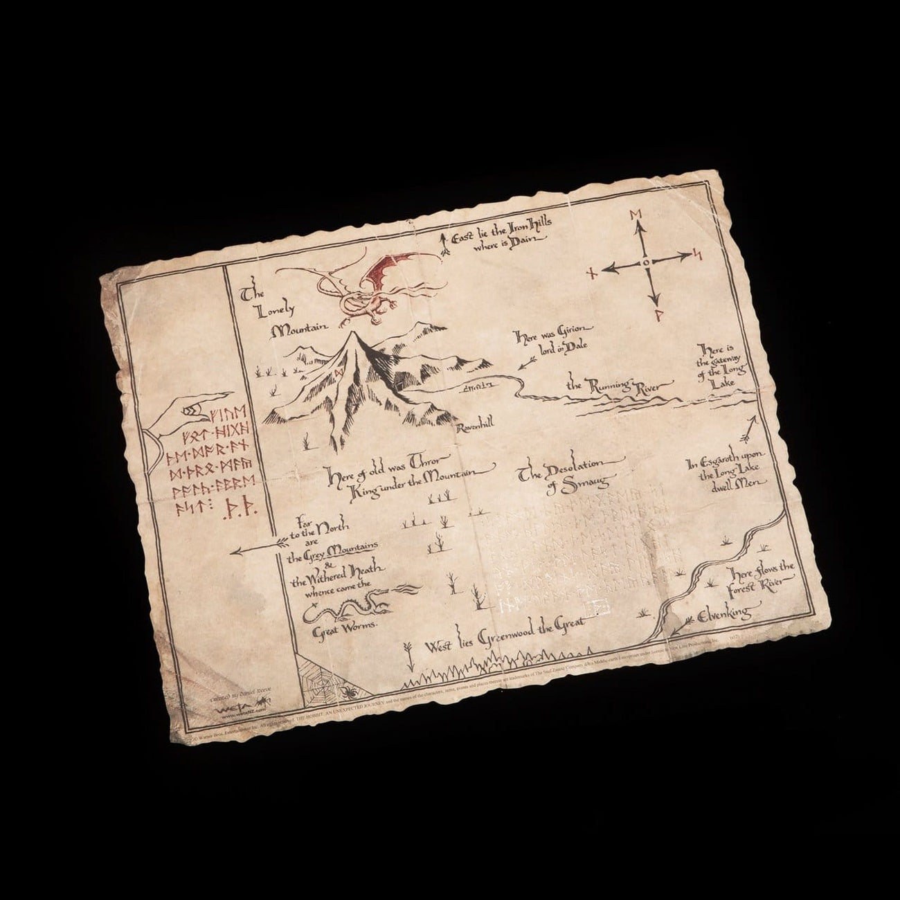 Produktbild Hobbiten konsttryck Thorin's Map 40 x 30 cm