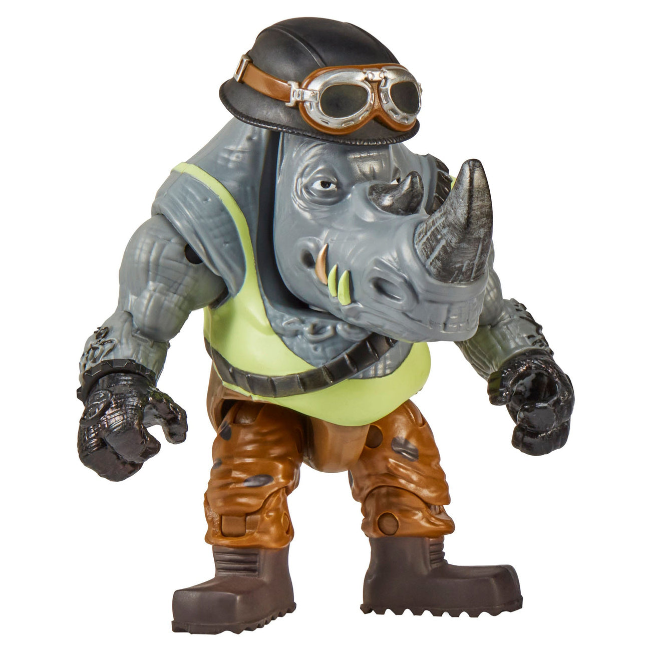 Produktbild Teenage Mutant Ninja Turtles actionfigur med fordon Rocksteady & Chopper 12 cm