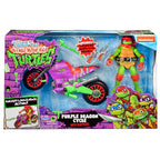 Produktbild Teenage Mutant Ninja Turtles Äventyr – Actionfigur med fordon Raphael & Purple Dragon 12 cm