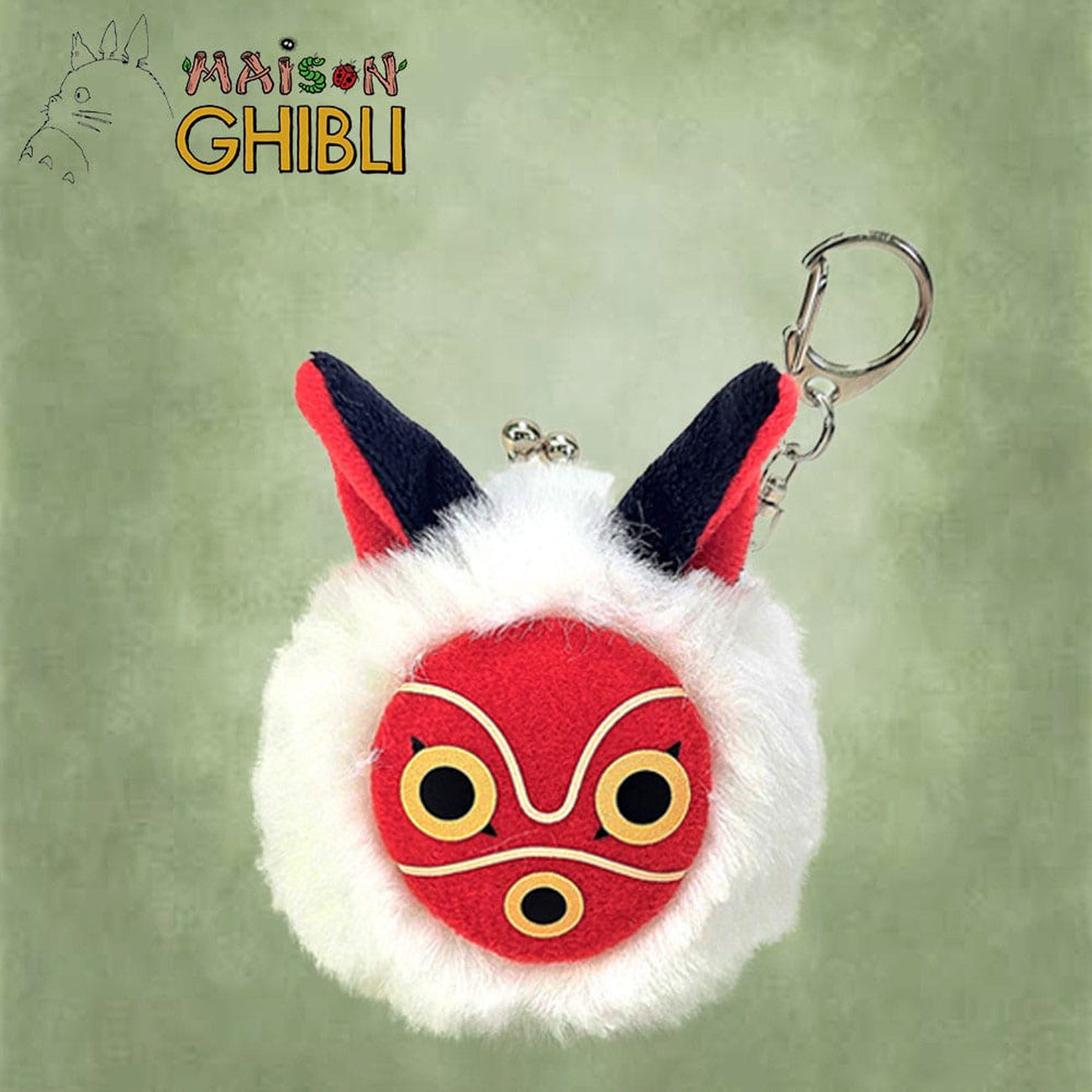 Product image Princess Mononoke Funwari Mini Plush Coin Purse San's Mask