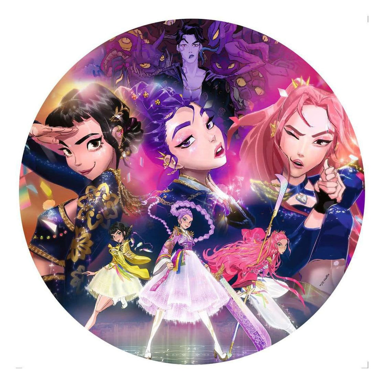 Produktbild KPop Demon Hunters Rundt pussel For the fans! (500 bitar)