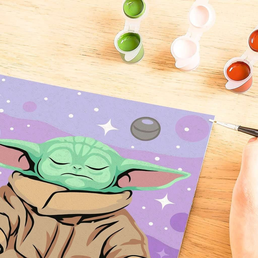 Produktbild Star Wars: The Mandalorian CreArt måla efter nummer Mediterande Grogu