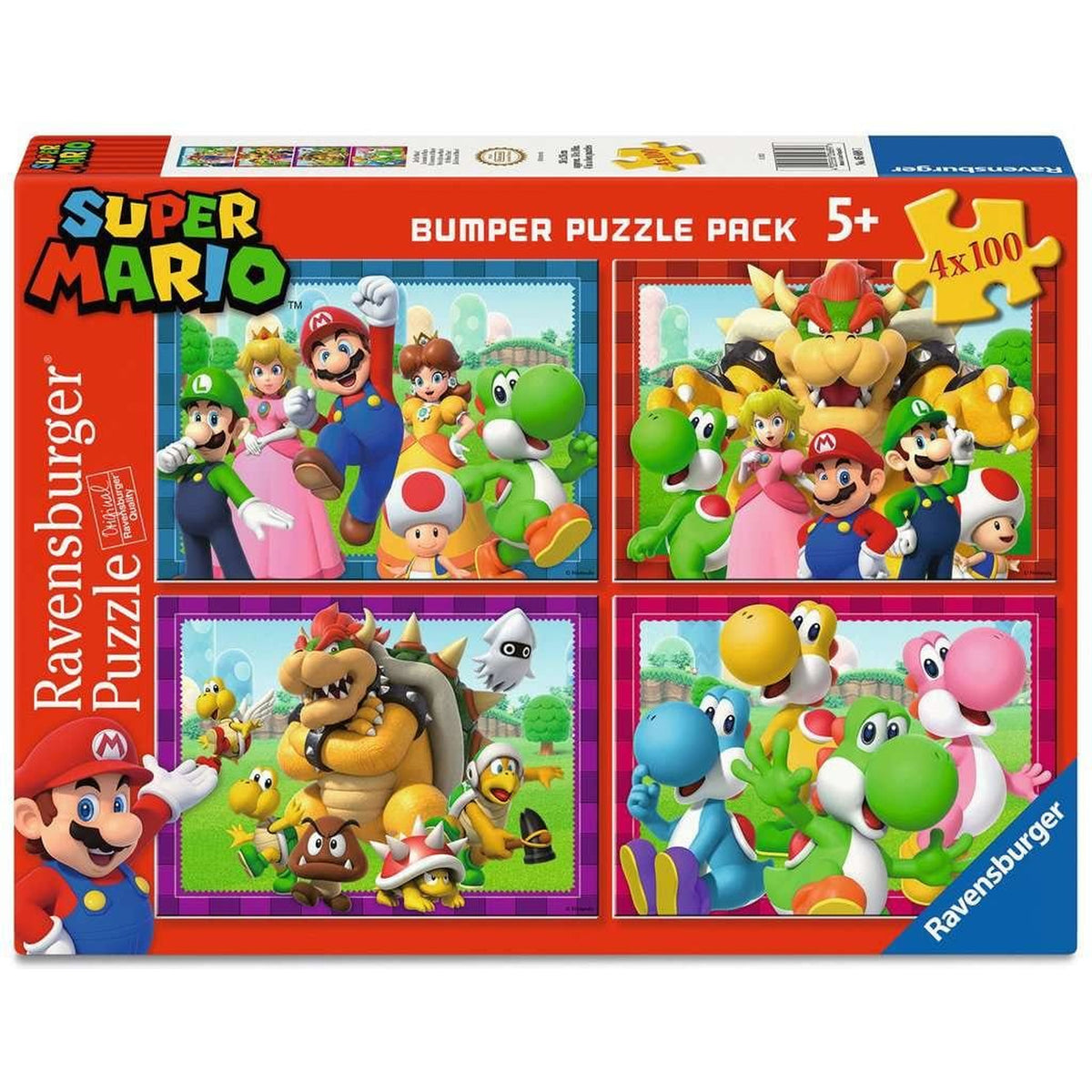 Produktbild Super Mario Pussel 4-pack Dags för Mario! (4x100 bitar)