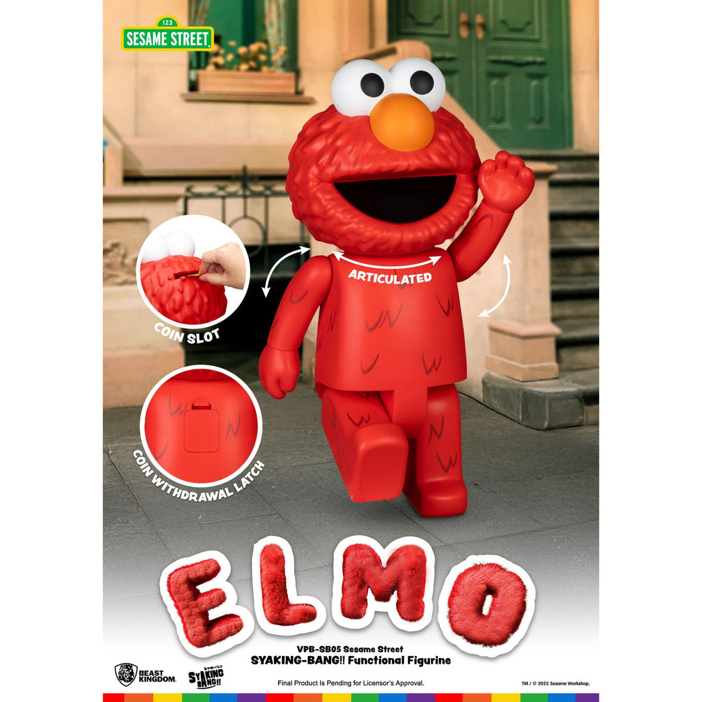 Produktbild Sesam gata Syaking Bang sparbössa i vinyl Elmo 47 cm
