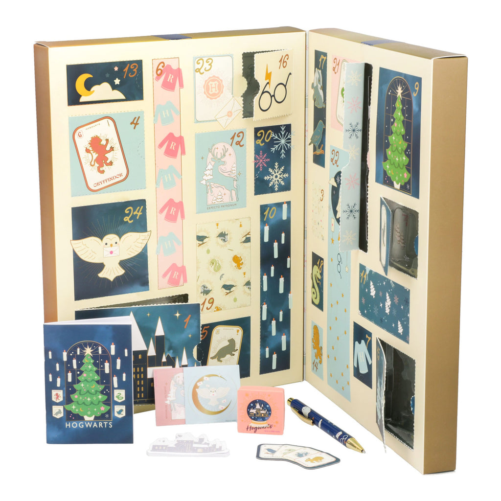 Produktbild Harry Potter adventskalender skrivset 24 dagar Hogwarts