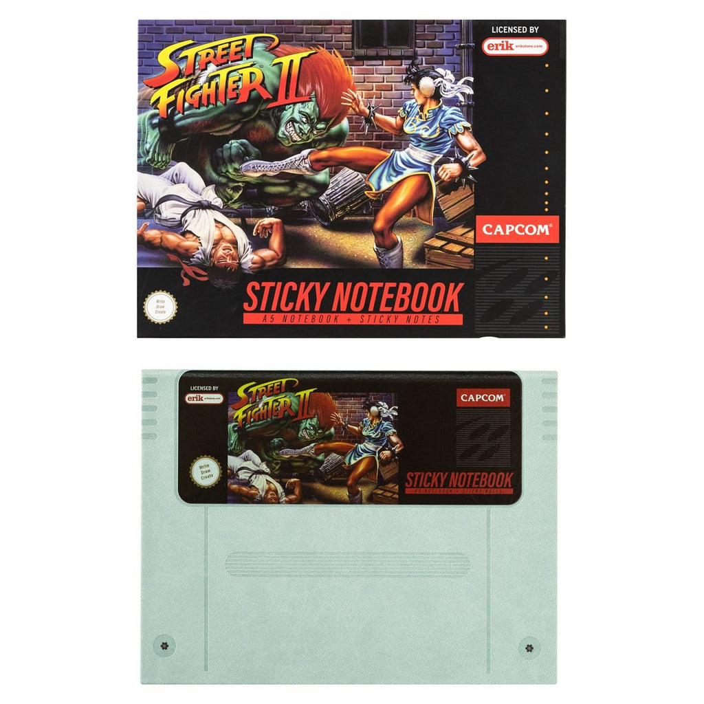 Produktbild Street Fighter Premium anteckningsbok med sticky notes och fodral A5