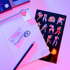 Produktbild Street Fighter Premium anteckningsbok med sticky notes och fodral A5