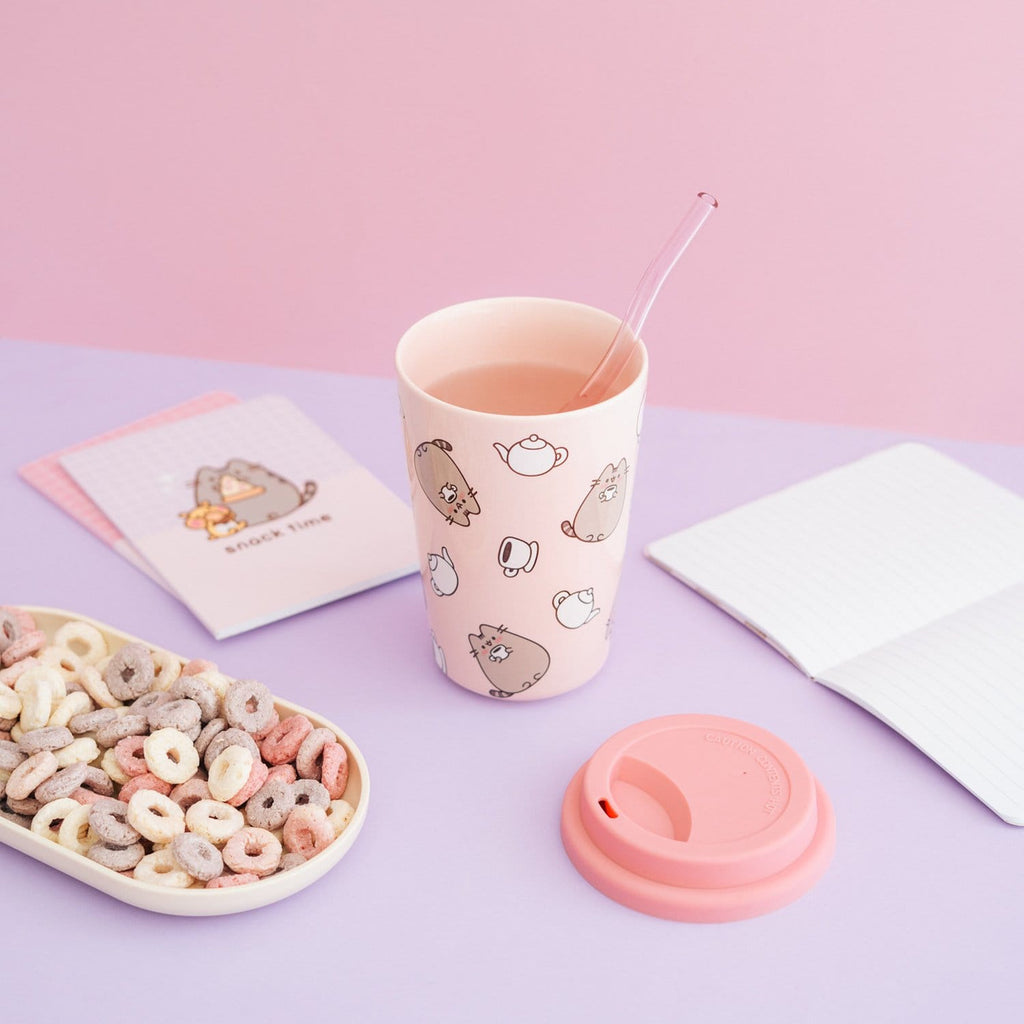 Produktbild Pusheen keramikmugg med lock 400 ml