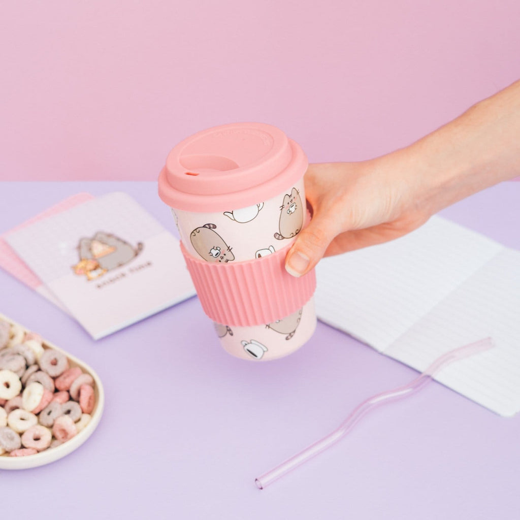 Produktbild Pusheen keramikmugg med lock 400 ml