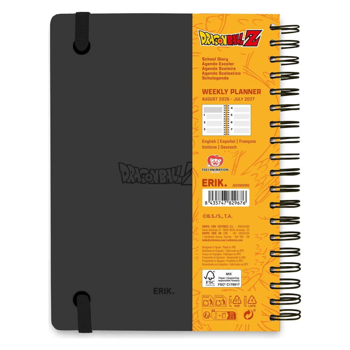 Product image Dragon Ball Weekly Planner Diary 2026/2027 A5