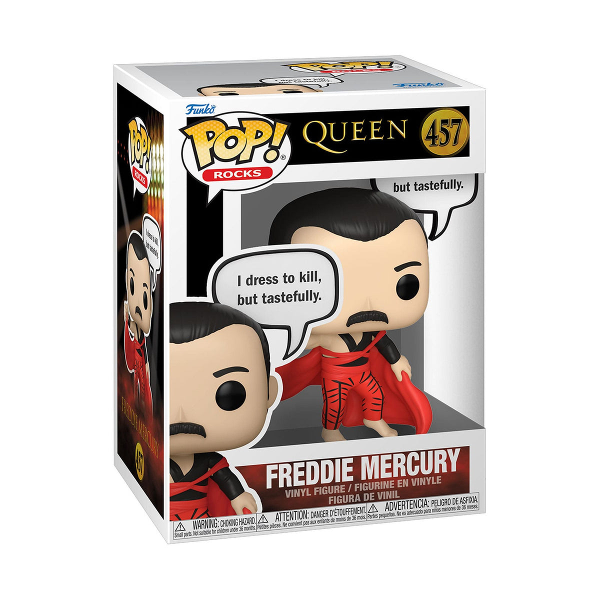 Produktbild Queen POP! Rocks vinylfigur Freddie Mercury (I Dress to Kill) 9 cm