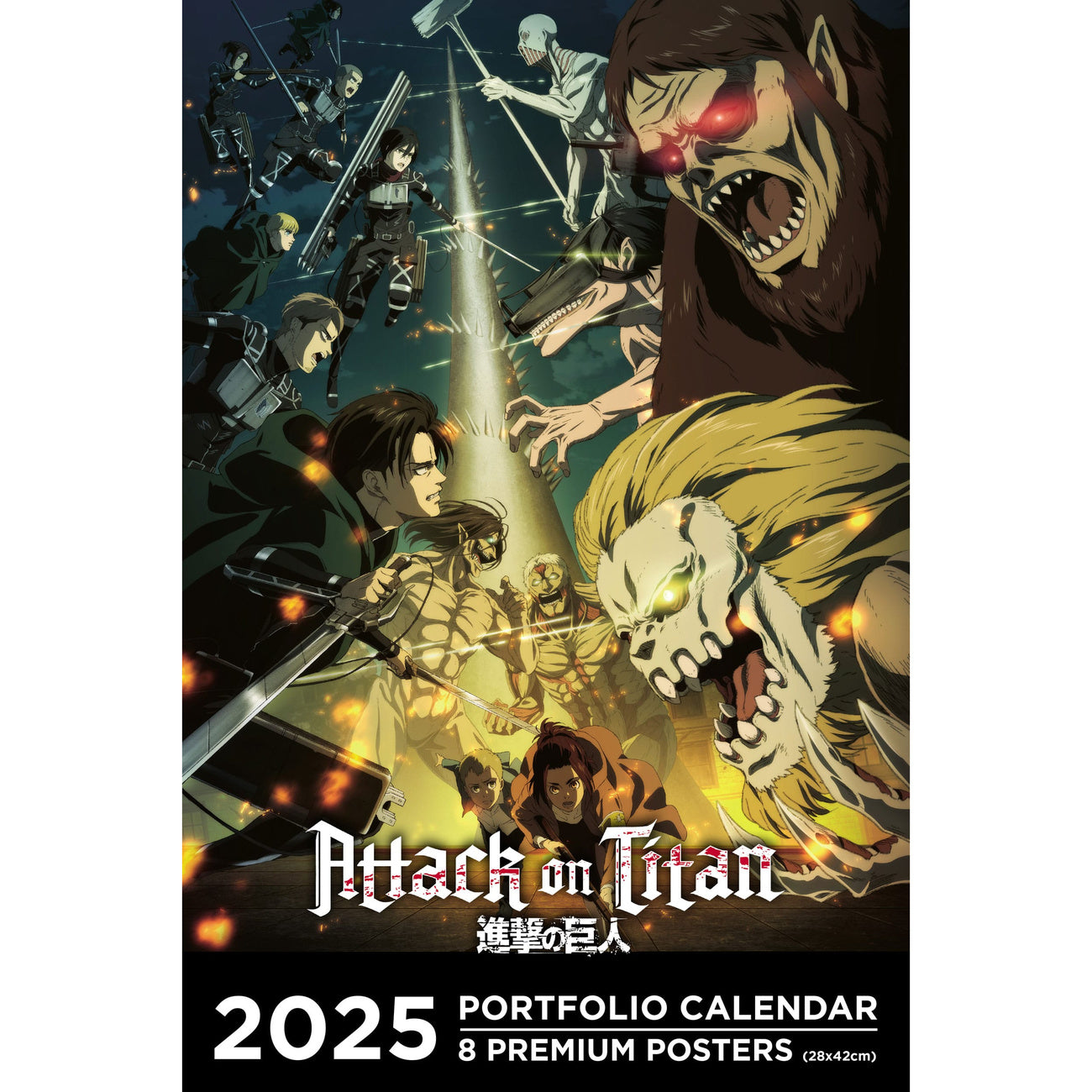 Produktbild Attack on Titan Portfolio-kalender 2025 *Engelsk version*