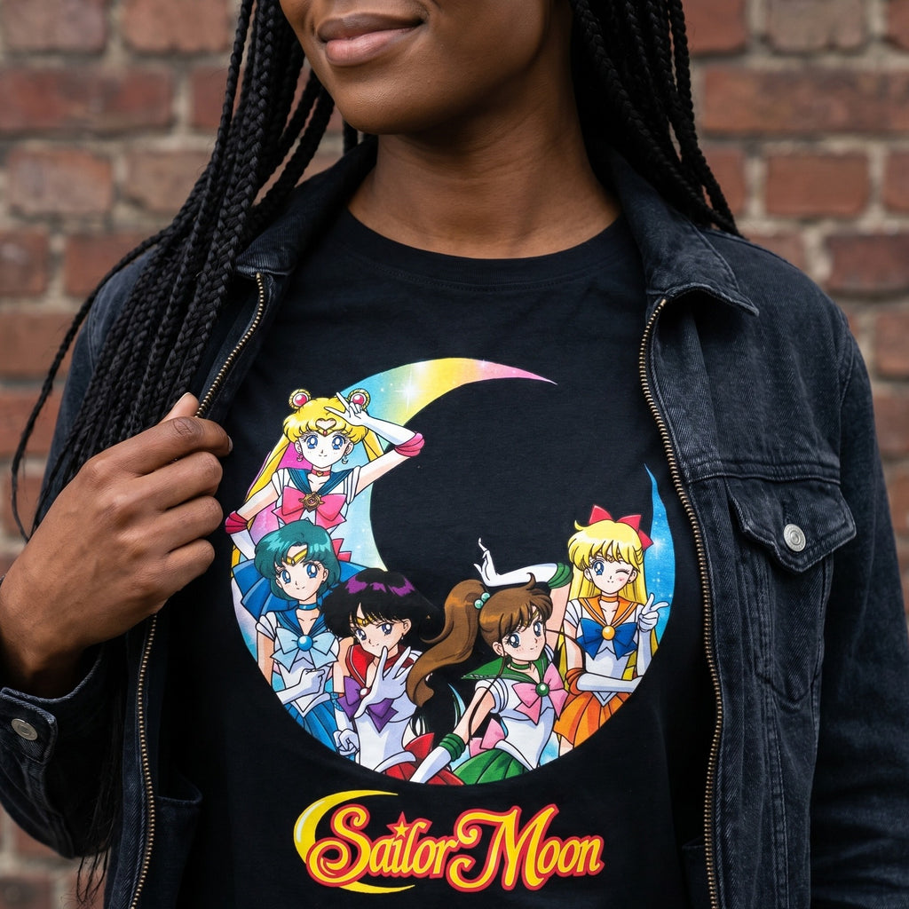 Produktbild Sailor Moon - Sailor Krigare Damen T-shirt Svart