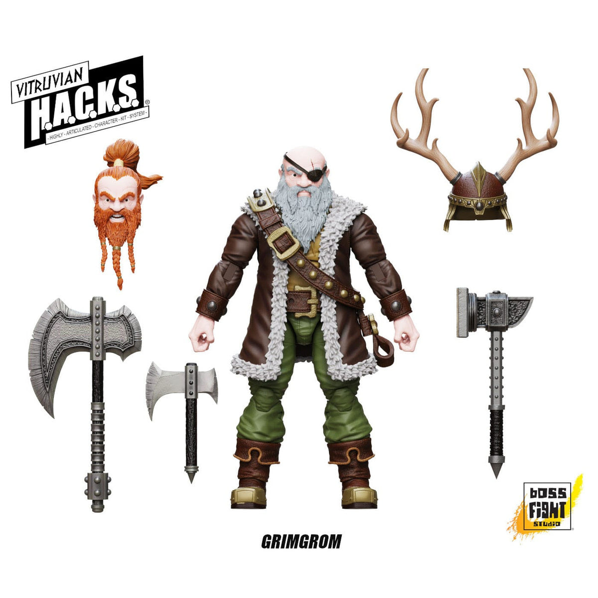 Produktbild Vitruvian H.A.C.K.S. Actionfigur Dvärglegosoldat Grimgrom