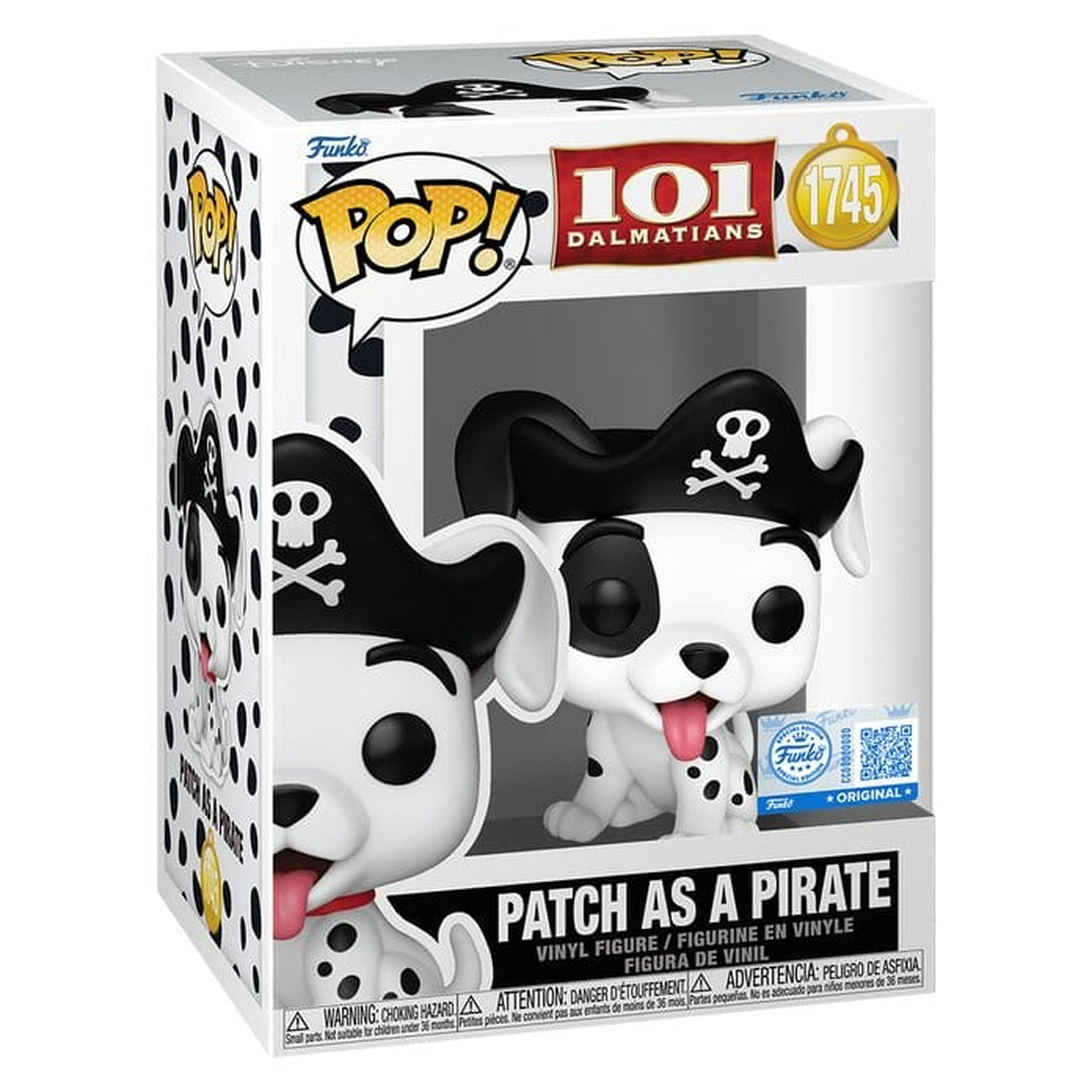 Produktbild 101 dalmatiner POP! Disney vinylfigur Patch (Pirat)