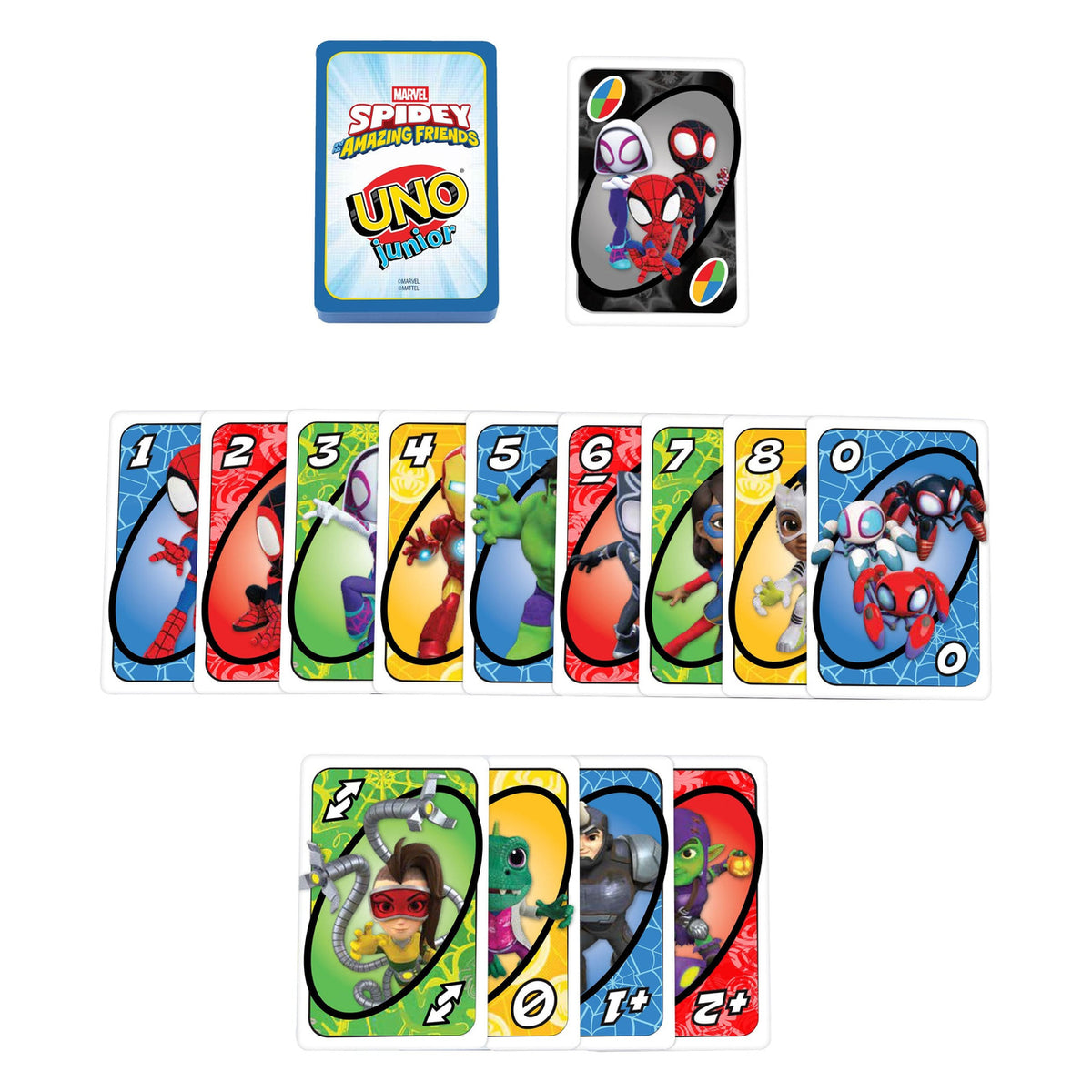 Produktbild Spidey & His Amazing Friends UNO Junior Kortspel